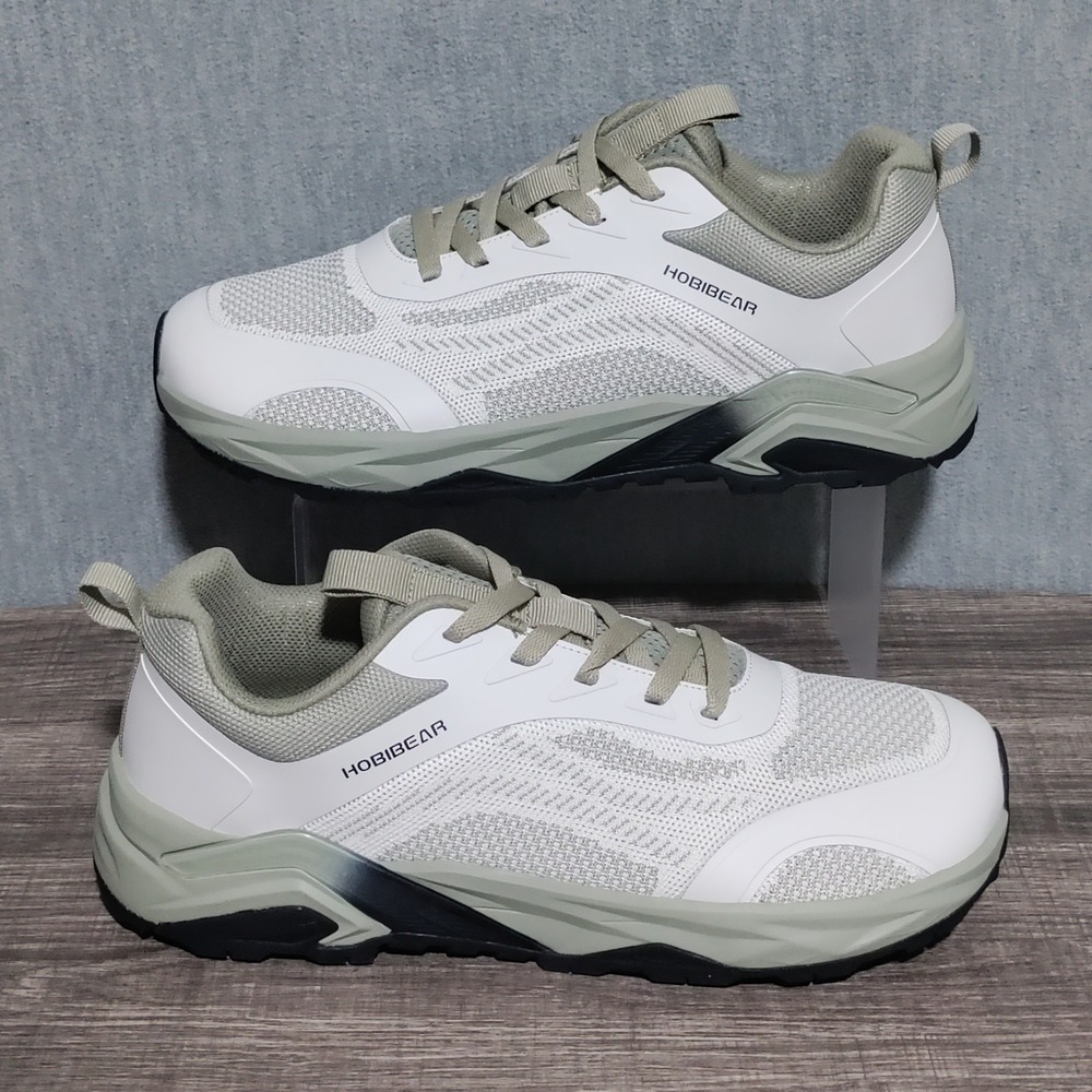 HOBIBEAR Men's Running Shoes Wide Toe Box Zero Drop Sneakers Size 11 WIDE Beige - Picture 2 of 12